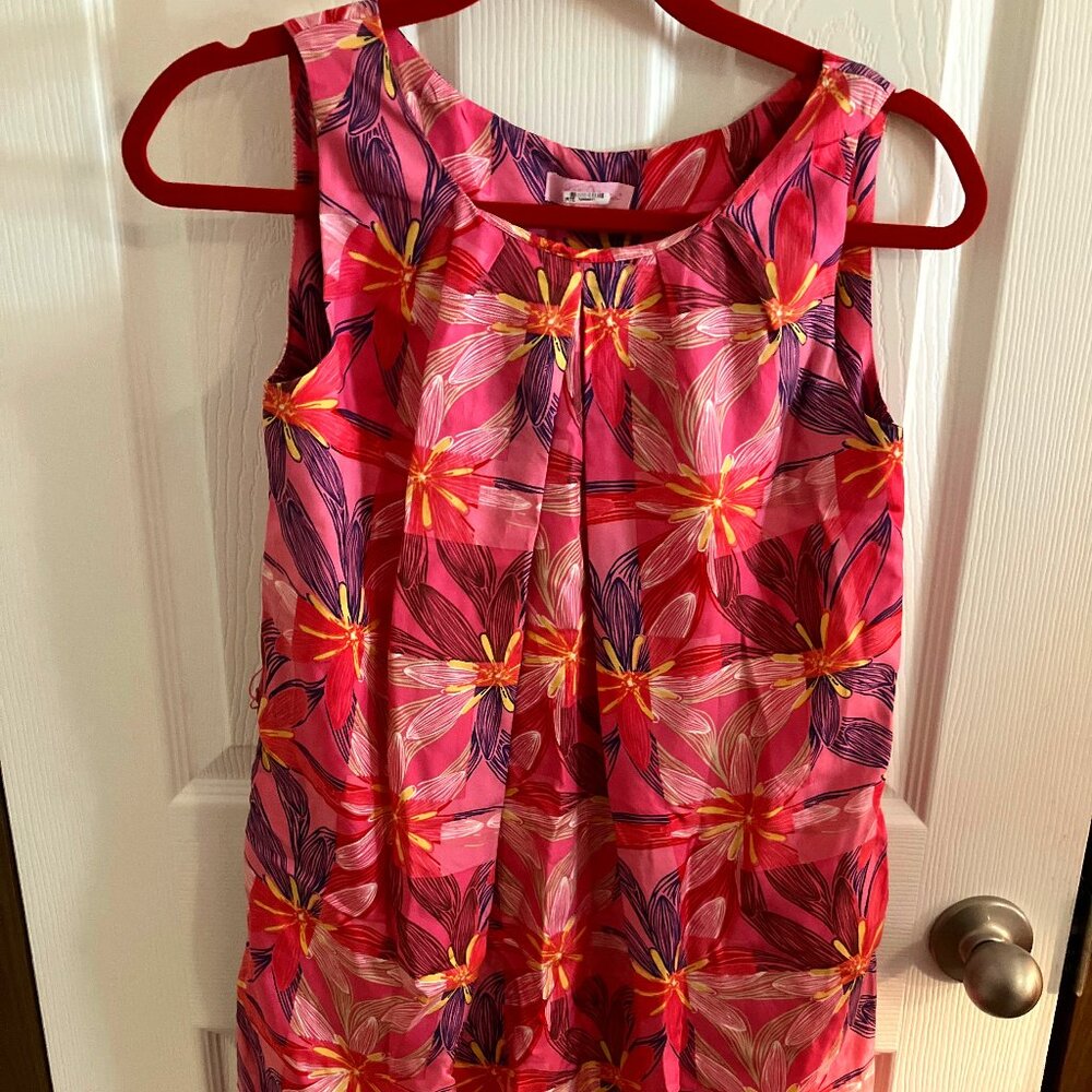 Lilly Pulitzer Silk Floral dress with pockets. Size 0